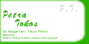 petra tokos business card